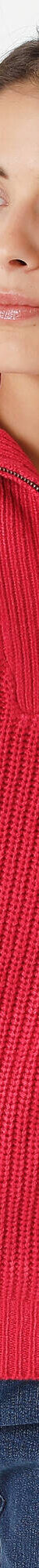 Pull col camionneur zippé maille anglasie (framboise) Pull col camionneur zippé maille anglasie (framboise)